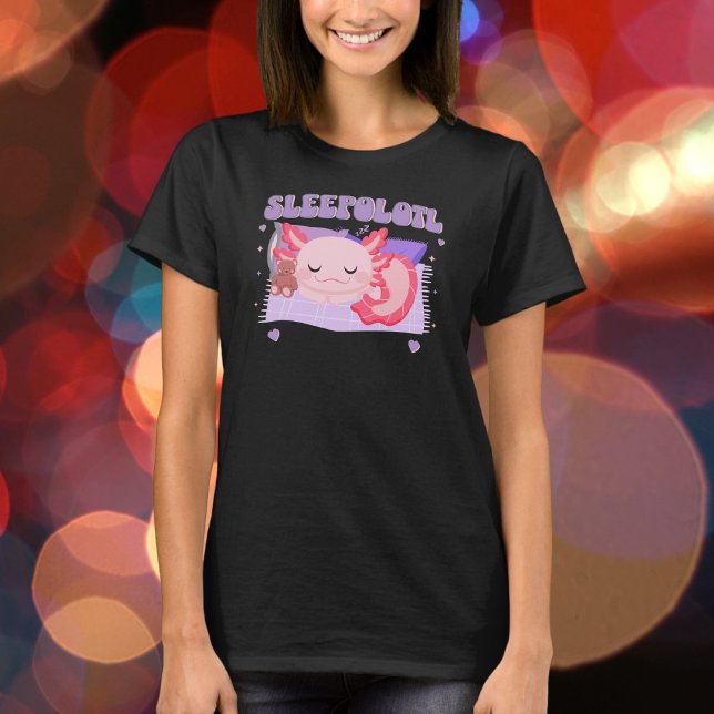 Axolotl Sleepolotl Cute Sleeping Salamander  T-Shirt (Creator Uploaded)