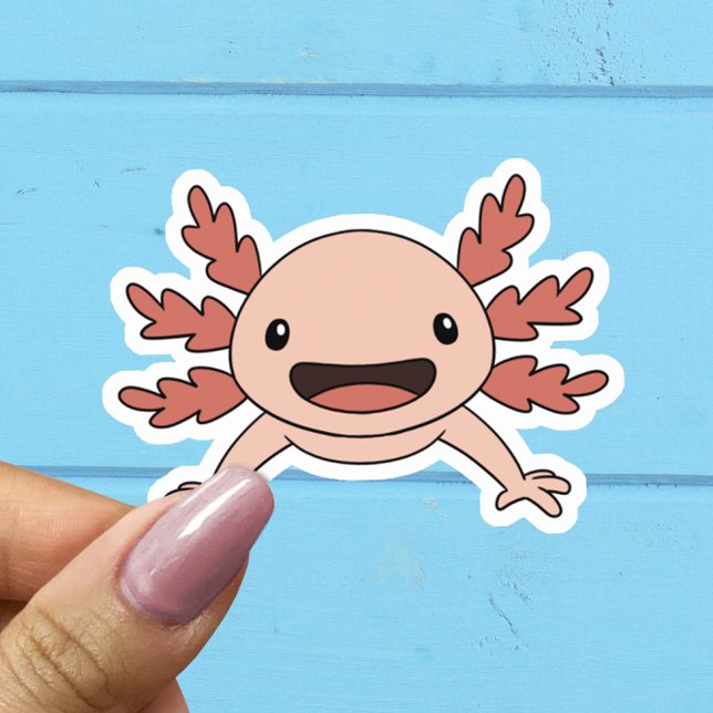 Axolotl Smiling Right At You! Sticker (Creator Uploaded)