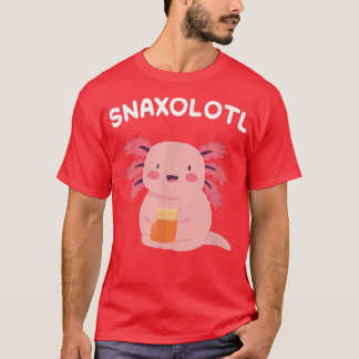 Axolotl Snaxolotl Sweets Food Cute Funny Axolotls  T-Shirt
