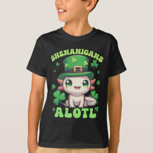 Axolotl St. Patrick's Day Shenanigans Alotl T-Shirt
