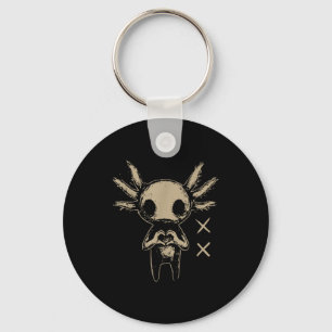 Axolotl Still Emo Goth  Key Ring