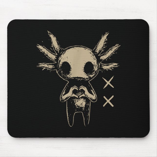 Axolotl Still Emo Goth  Mouse Mat (Front)