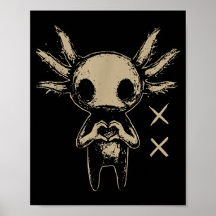 Axolotl Still Emo Goth Poster