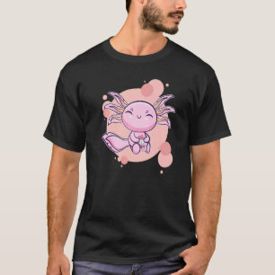 Axolotl Strawberry Milk Ambystoma Mexicanum Walkin T-Shirt