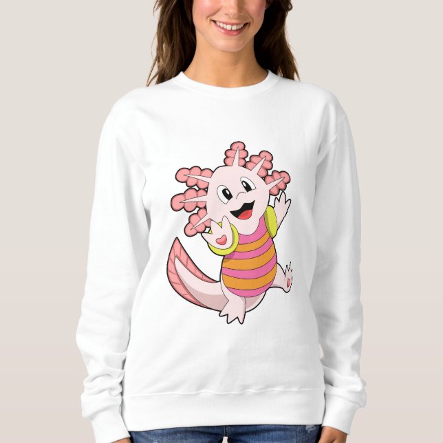 Axolotl Swimming Sweatshirt (Front)