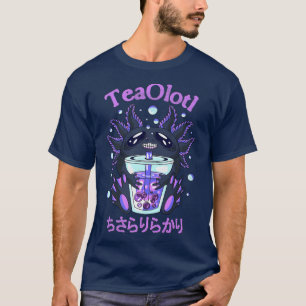 Axolotl TeaOlotl Gothic Kawaii Boba Bubble Tea Ani T-Shirt