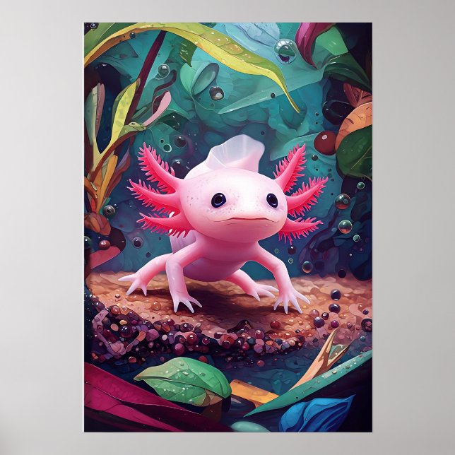 Axolotl the Underwater Dreamer Poster (Front)