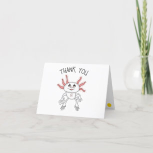 Axolotl Themed Thank You Card