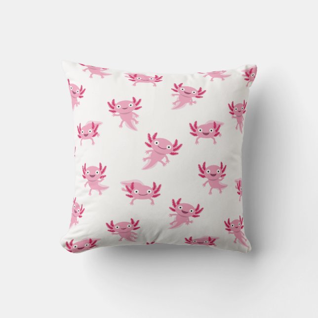Axolotl Throw Pillow (Front)