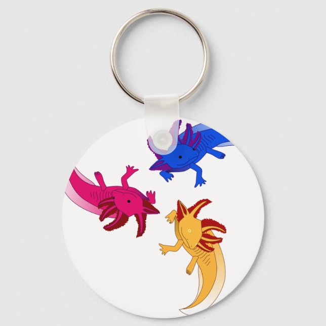 Axolotl Trio Key Ring (Front)