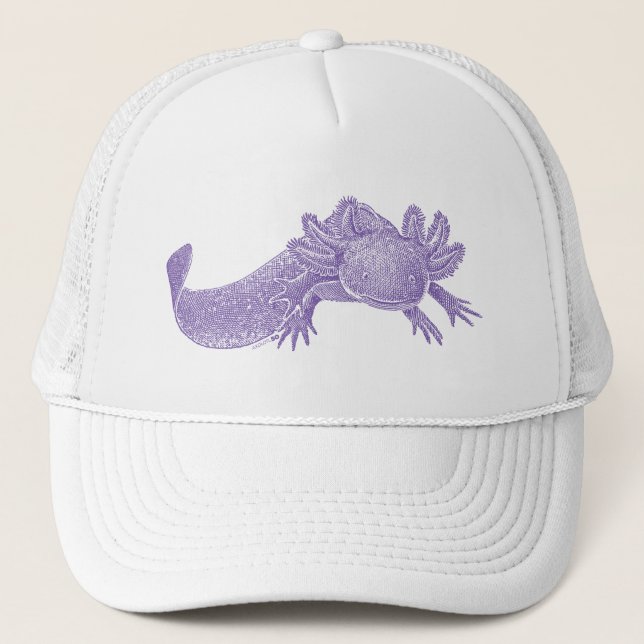 Axolotl Trucker Hat - PURPLE (Front)