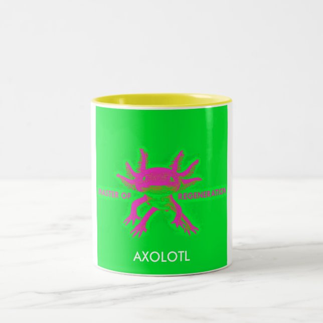 axolotl Two-Tone coffee mug (Center)