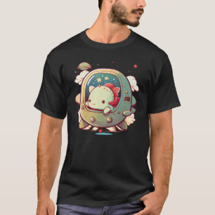 Axolotl UFO Funny Weird Alien Lolt Women Sci Fi Ge T-Shirt