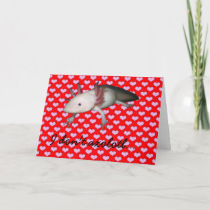 Axolotl Valentine Card
