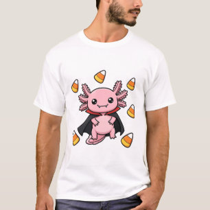 Axolotl Vampire Costume Cute Halloween Art T-Shirt