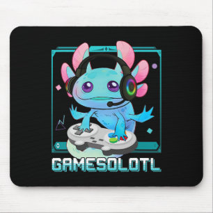 Axolotl Video Gamer Kawaii Pastel Goth Cute Anime Mouse Mat