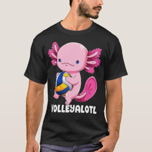 Axolotl Volleyball Player Mexican Salamander Fish T-Shirt