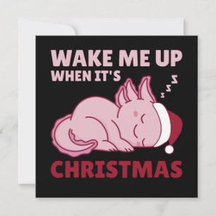 Axolotl Wake Me Up When It's Christmas Invitation