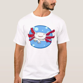 axolotl (white no spots) bubble shirt