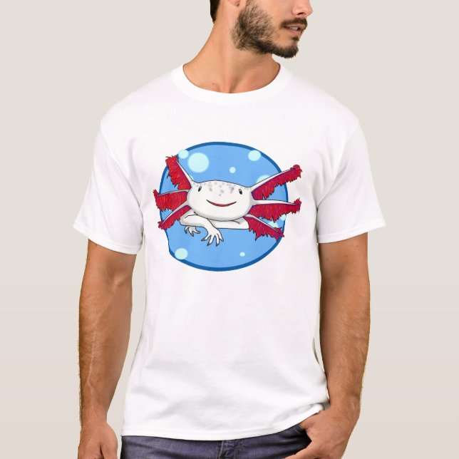 axolotl (white with spots) bubble shirt (Front)