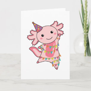Axolotl Wishes Happy Birthday To You Axolotls Card