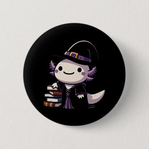 Axolotl Witch - Cute Halloween 6 Cm Round Badge