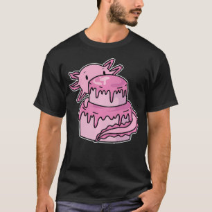 Axolotl With Birthday Cake T-Shirt
