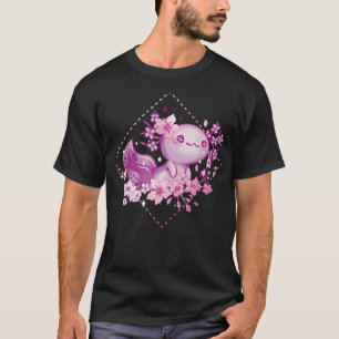 Axolotl With Kawaii Axolotl Cherry T-Shirt