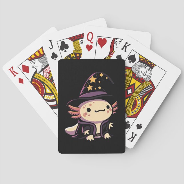 Axolotl Wizard - Fantasy Pet Playing Cards (Back)