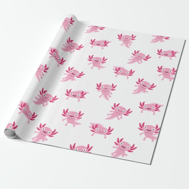 Axolotl Wrapping Paper (Unrolled)