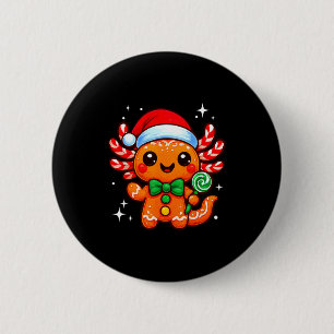 Axolotl Xmas Hat Santa Cute Funny Christmas Pajama 6 Cm Round Badge