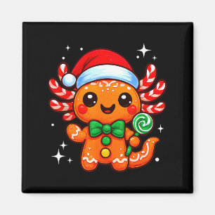 Axolotl Xmas Hat Santa Cute Funny Christmas Pajama Magnet