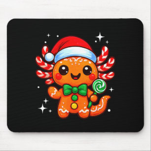 Axolotl Xmas Hat Santa Cute Funny Christmas Pajama Mouse Mat