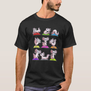 Axolotl Yoga Poses Sport Gymnastics Ohm Heartbeat T-Shirt