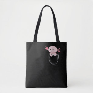 Axolotls Axolotl In A Pocket Kawaii Tote Bag