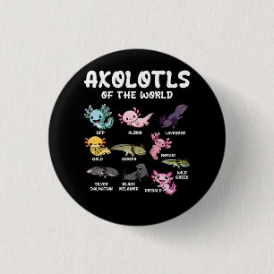 Axolotls Of The World Cute Kawaii Axolotl Lover Oc 3 Cm Round Badge