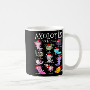 Axolotls Santa Hat Christmas Pajama Cute Animal Ax Coffee Mug