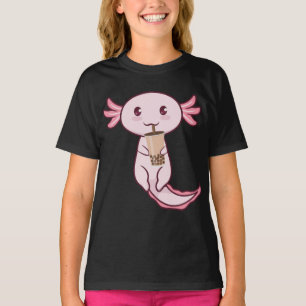 Axolots Lover Pet Animal Axolotl Bubble Tea Kawaii T-Shirt