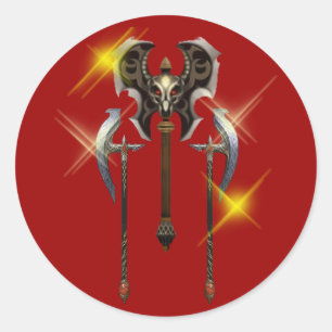 Axt Streitaxt battle ax axe Classic Round Sticker