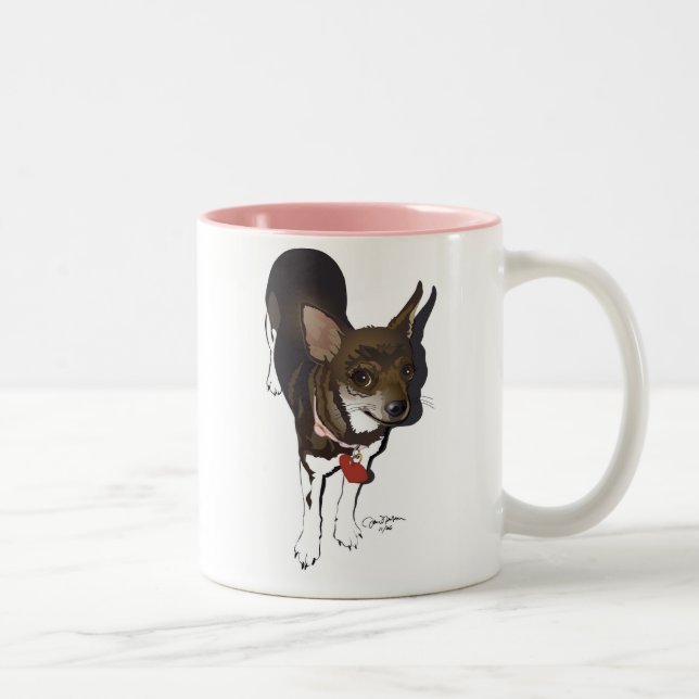 ¡Ay Chihuahua! i love you! Two-Tone Coffee Mug (Right)