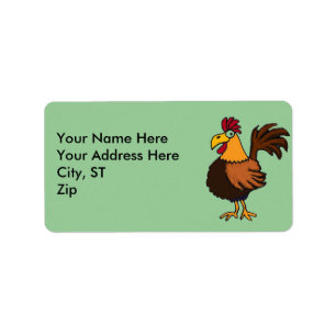AY- Funny Rooster Address Labels
