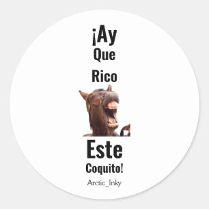 ¡Ay Que Rico Este Coquito!       Classic Round Sticker
