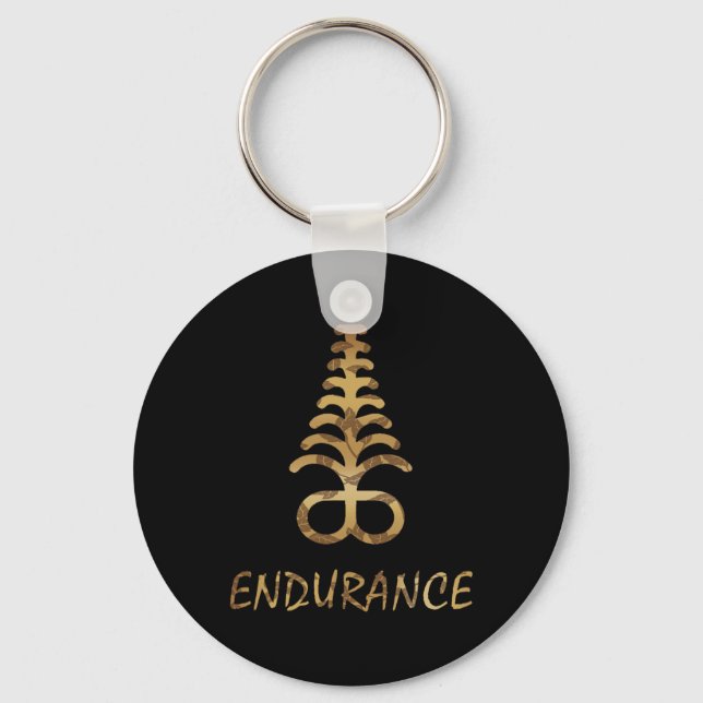 Aya Endurance Adinkra Symbol Ghana West African Et Key Ring (Front)