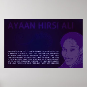Ayaan Hirsi Ali   No Cognitive Dissonance Poster