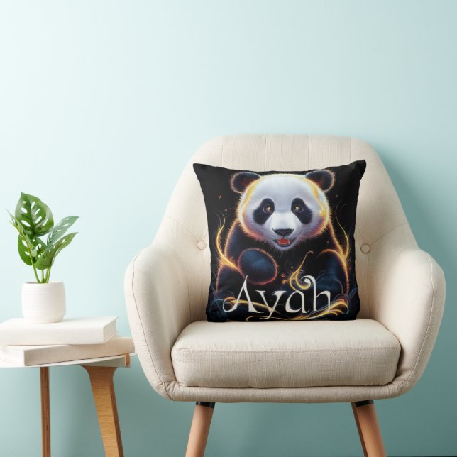 "Ayah the Panda - Cute Panda Design Pillow" Cushion (Chair)