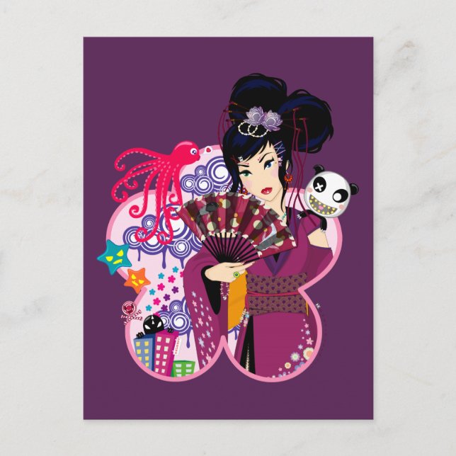 Ayaka in Harajuku Town Postcard (Front)