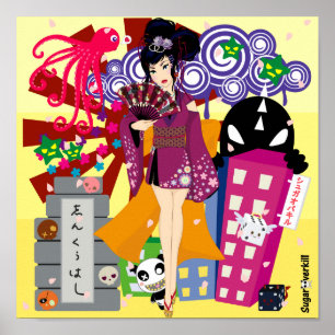 Ayaka in Harajuku Town Poster