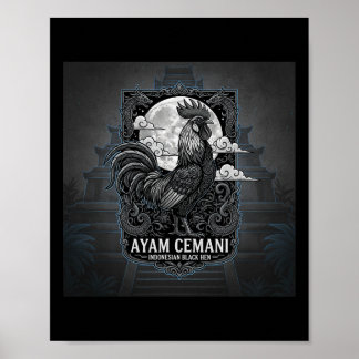 Ayam Cemani - Black Chicken Indonesia Indonesian A Poster