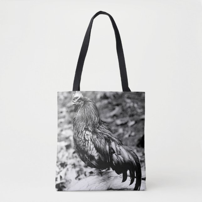 Ayam Cemani Mono Tote Bag (Front)