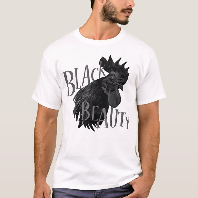 Ayam Cemani Rooster Chickens  T-Shirt (Front)